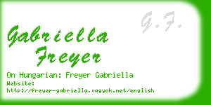 gabriella freyer business card